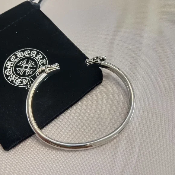 Chrome Hearts 925 Silver Double Dog Bracelet